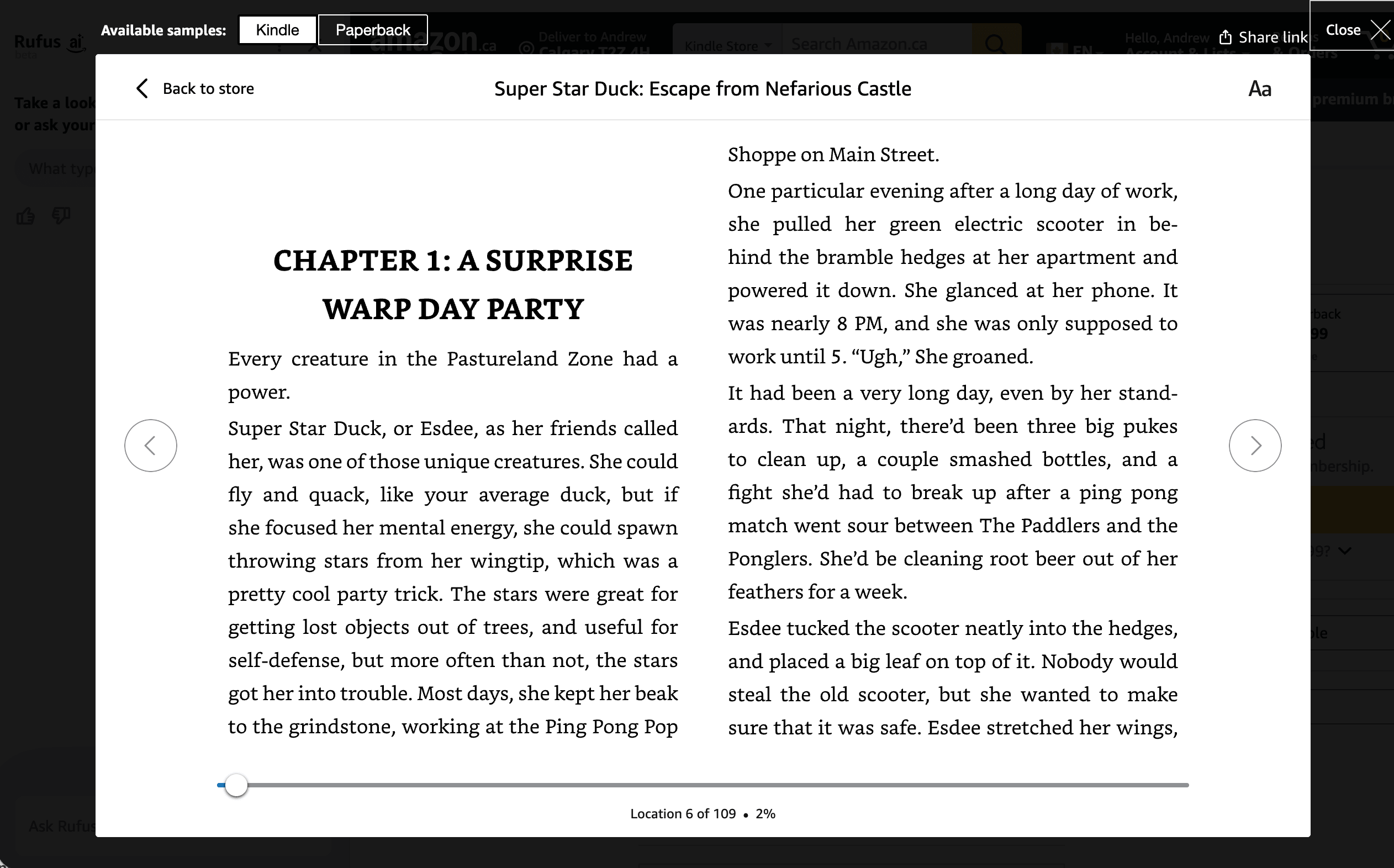 Screenshot of the Writing website